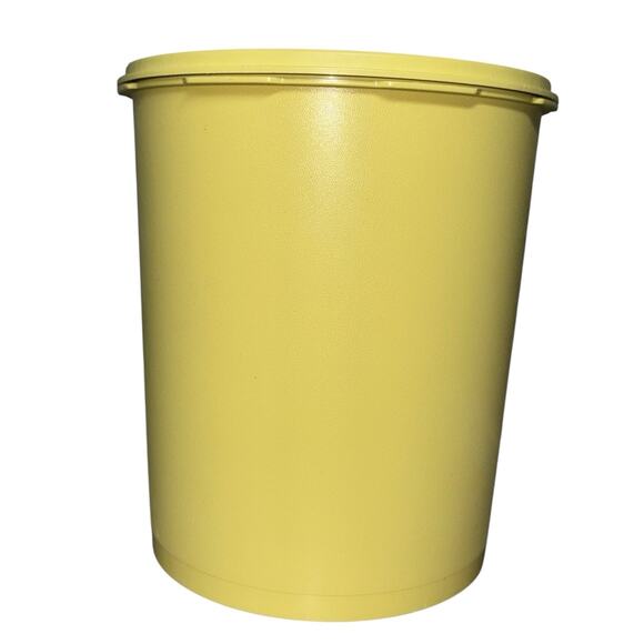 Tupperware Servalier Canister Harvest Gold Starburst Lid 70s Mod Retro Container - Picture 3 of 9